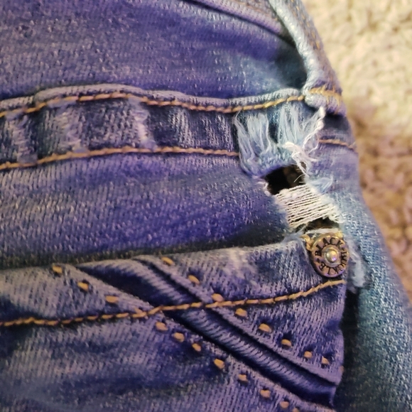 GUC Buckle Black Distressted Riped Jeans unknown fit no or size skinny stretch - Picture 7 of 16